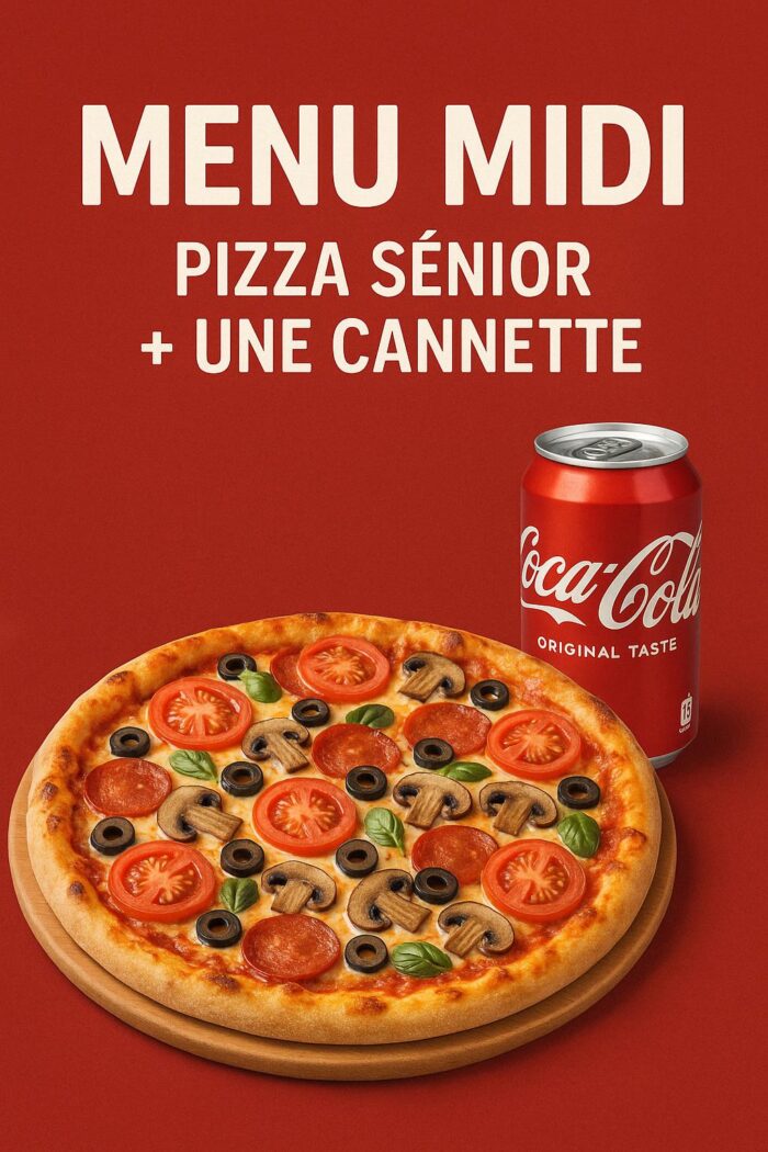 Pizza Sénior + Une Canette – Image 1